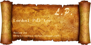 Lenkei Péter névjegykártya