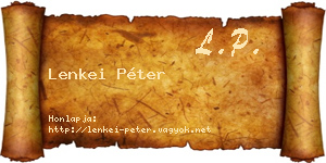 Lenkei Péter névjegykártya